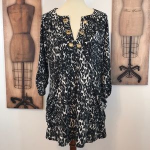 Saint Tropez Black & White Pocketed Dress